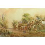 E. NEVILLE "Near Reading" watercolour signed lower left together with two further watercolours by E.