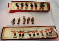 A set of seven Britains Pipers of the Scots Guards No.