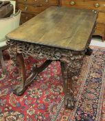 A 19th Century Chinese rosewood centre table,