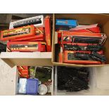 A collection of Hornby 00 gauge railway items including locomotives "Britannia" and "Albert Hall"