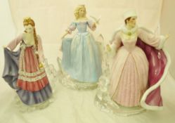 A collection of three House of Fabergé (Franklin Mint) Princess figures including Princess of the