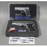 A Colt 45 stainless steel model BB soft air gun,