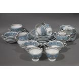 A Wedgwood china part tea and dinner service of florentine design, comprising, sugar bowl,