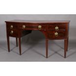 A George IV mahogany bow front sideboard,