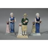 Three reproduction pottery figures - Manor Ltd editions Pottery Ladies - Charlotte Rhead (2) and