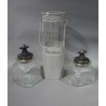 A reproduction lantern of ornate design, cylindrical form,