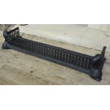 A Victorian cast iron fire kerb,