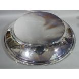 A reproduction silver plated wedding cake stand,
