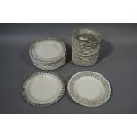 A small quantity of creamware plates, including thirteen 18cm diameter plates and twenty two 13.