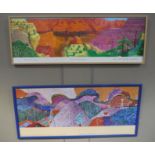 David Hockney, two colour poster prints - 'The Grand Canyon', Salts Mill, Saltaire,