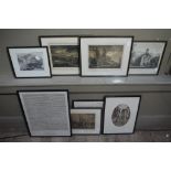 A set of three coloured lithographs after the Reverend Griffith Southeast view of Kirkstall Abbey,