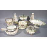 A quantity of Crown Devon Fielding's ware including salad bowl and servers, teapot, cover and stand,