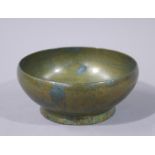 A bronze circular footed bowl,