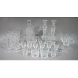 A quantity of mixed glassware including wines, glasses, sherries and spirit glasses,