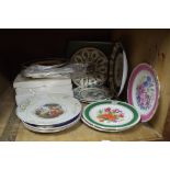 A quantity of decorative ceramic plates including Royal Crown Derby,