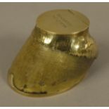 ROWLAND WARD LTD, 166 Piccadilly, a hoof inkwell with brass shoe and mounts,