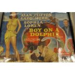 FILM POSTER 'BOY ON A DOLPHIN' 1957, featuring Sophia Loren, Alan Ladd and Clifton Webb,