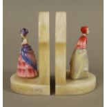 A pair of Royal Doulton bookends,