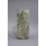 A reproduction Chinese soapstone 'pillow', of rounded square form,