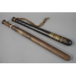 A Manchester Special Constables truncheon, James Davies 1914-1919, printed armorial,