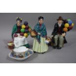 Three Royal Doulton figures, Balloon Man HN1954, Balloon Lady HN1315,