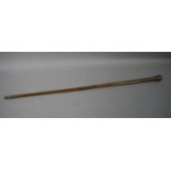 Of Nelson interest: a mahogany walking cane the ivory handle embossed with Nelson and HMS