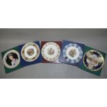 Five Crown Staffordshire limited edition plates: 25th anniversary of the coronation of Queen