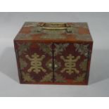 A bone Mahjong set contained in a hardwood brass mounted box,