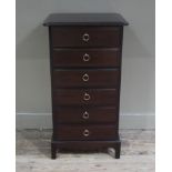 A Stag Meredrew - Minstrel range dressing table the hinged top with mirrored interior above single