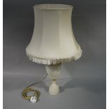 An alabaster table lamp in George III style,