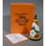 A Wedgwood conical sugar shaker 'Limberlost' based upon an original design of Clarice Cliff,