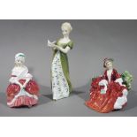 A Royal Doulton figure Lydia, HN1908, printed mark in green, modern; another Peggy,