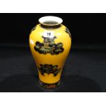 An Early 20th Century Wilton Ware Vase, In The Chinese Taste, 10” High