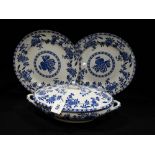 A Quantity Of Blue & White Transfer Decorated Delph Pattern Dinnerware