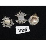 Three Silver Trophy Pendants