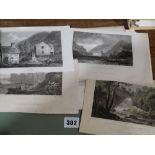 A Collection Of 19th Century Steel Engravings Of North Wales Views