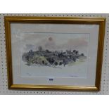A Limited Edition Coloured Print, After An Original By Sir Kyffin Williams Showing Glanrafon,