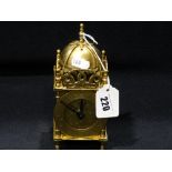 A Reproduction Brass Lantern Style Clock