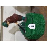 A Reproduction Cast Iron Golfing Figure, Door Stop