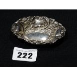 A Silver Embossed Pin Dish