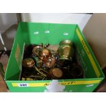 A Box Of Mixed Copper & Brass Trinkets