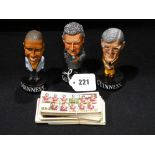 Three Collectable Guinness Football Pundit Figures, Together With A Parcel Of Football Cards