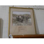 A Framed Photographic Print Showing The Charge Of The Royal Naval Division, Gallipoli 1915