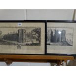 Two County Castle Engravings By Samuel & Nathanial Buck