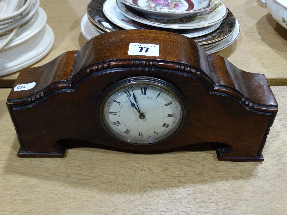 An Edwardian Mahogany Encased Mantel Clock