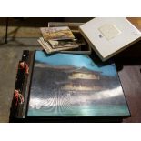 A Box of Mixed Loose Postcards Together With 2 Oriental Theme Photograph Albums