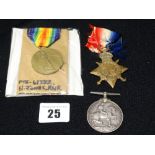A Victory Medal To 61352 H. Jones Royal Welsh Fusiliers, Together with A 1914-15 Star to Pte W.