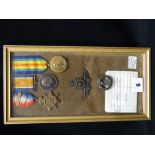 A 1st World War Trio to Include 1914 Star & Bar, War Medal & Victory Medal All to GNR H. Barker