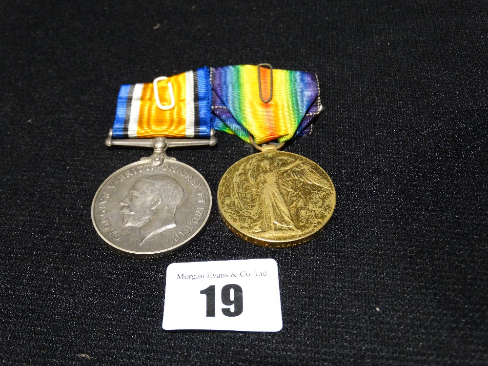 A 1st World War Pair of War & Victory Medals To 242686 Pte R.H Johnson, Royal Welsh Fusiliers,