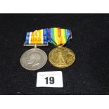 A 1st World War Pair of War & Victory Medals To 242686 Pte R.H Johnson, Royal Welsh Fusiliers,